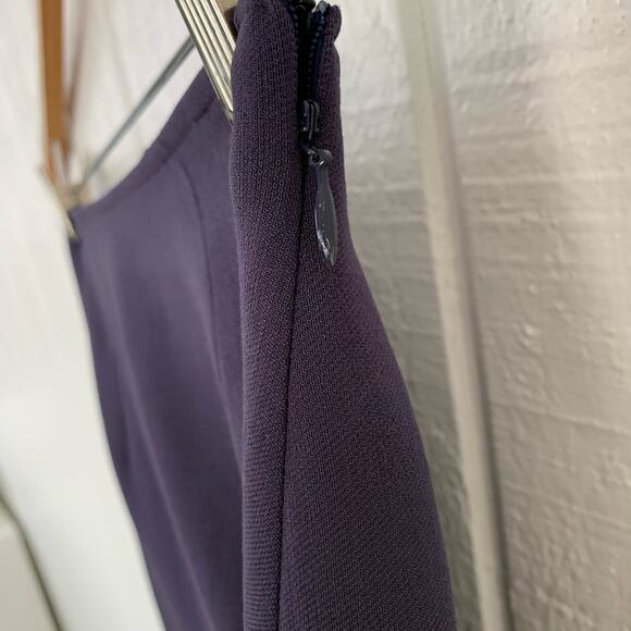 Max Mara Women Mini Knee Skirt Preppy Career Designer Purple Minimalist Size 4 - Picture 2 of 10